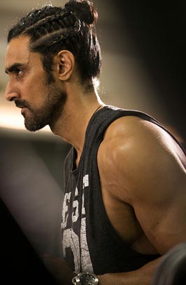 kunal kapoor in braided man bun