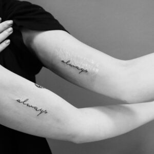 20 Small Size Couple Tattoo Idea That Look Decent & Lovely
