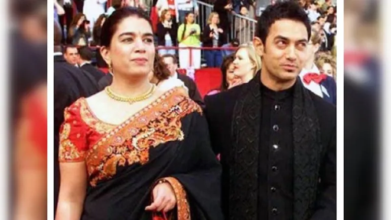reena dutta and aamir khan in award show