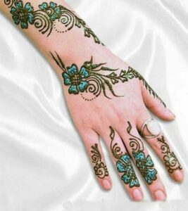 Mehndi Design with Glitter