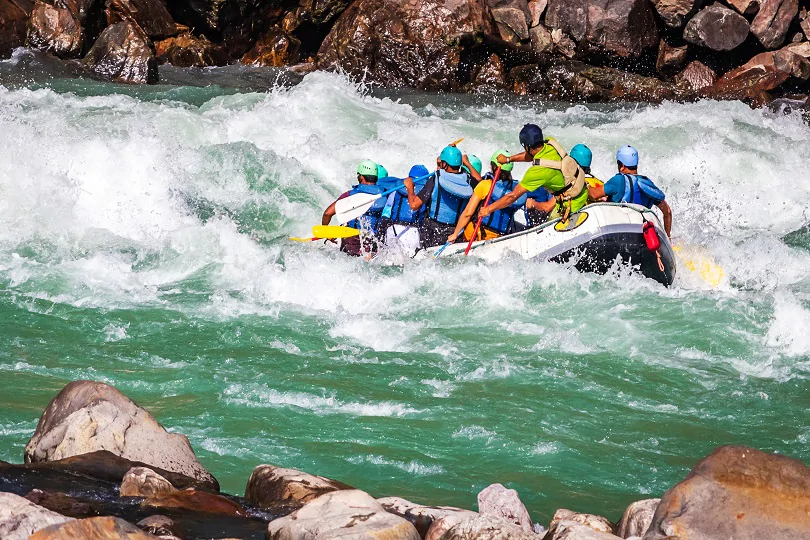 river rafting in Kameng River, Arunachal Pradesh