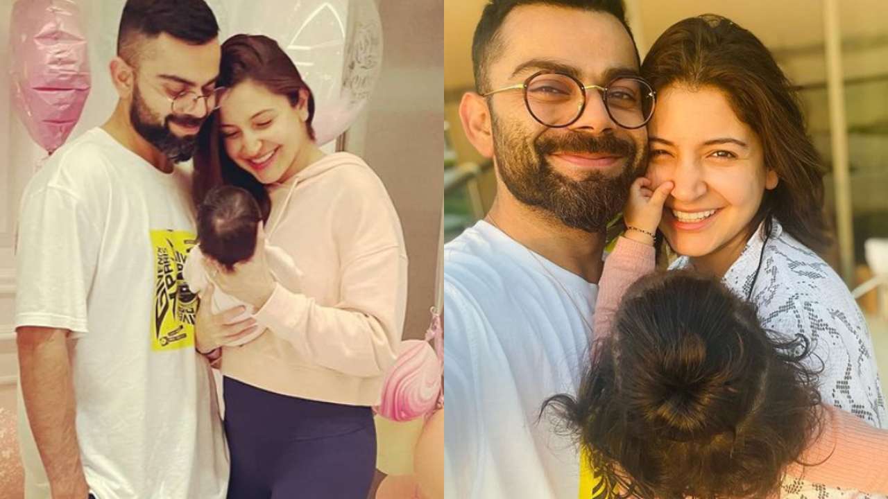 virat with his wife anushka and daughter