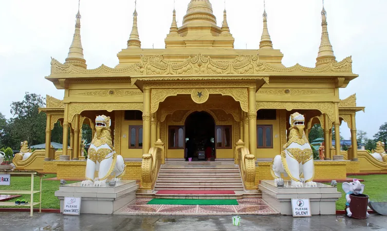 Golden pagoda in arunachal pradesh