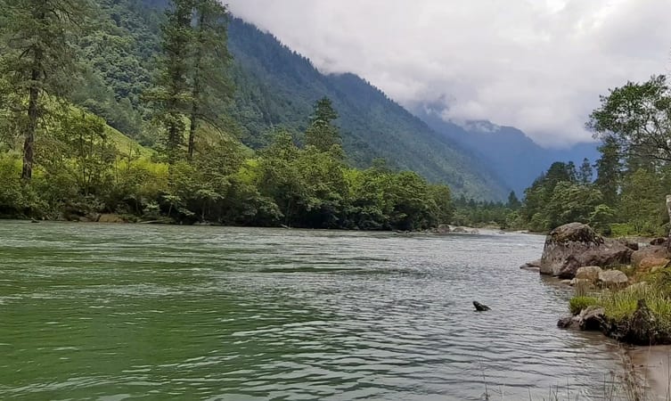 river flowing in Anini of Arunachal Pradesh