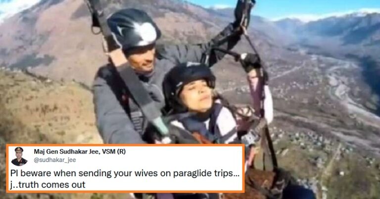 Wife’s Hilarious Rant About Her Husband During Paragliding Goes Viral