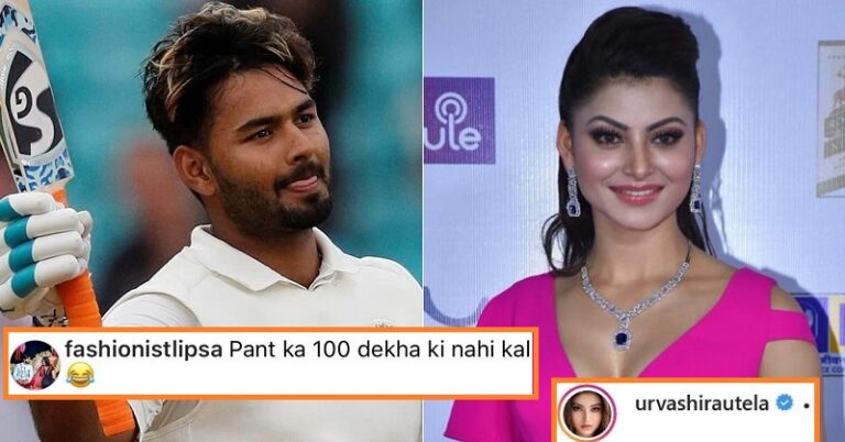 Urvashi Rautela Gives An Epic Reply To A Troll That Questions Her About Rishabh Pant’s Century
