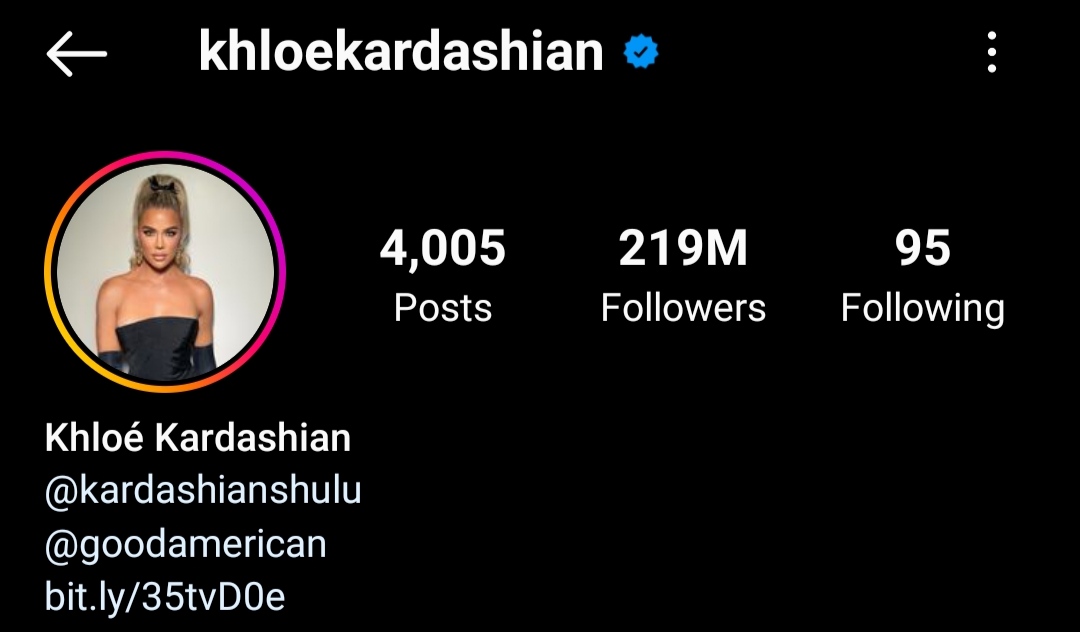 Khloe Kardashian insta followers