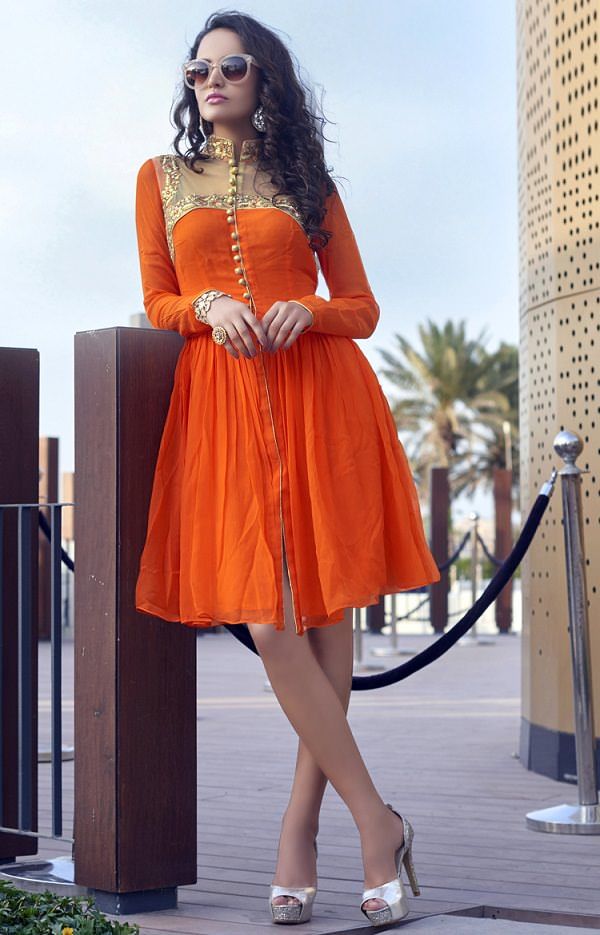 Illusion Neckline in Kurtis