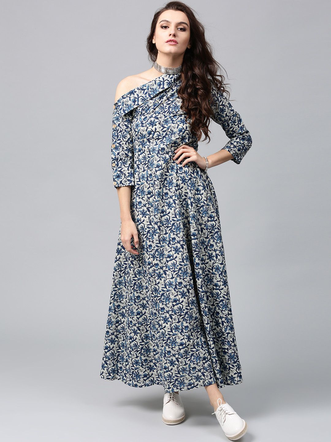 One Shoulder Neckline Kurti