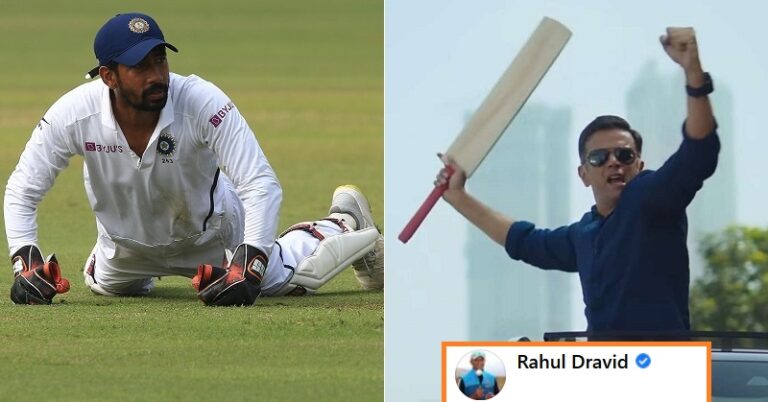 Rahul Dravid Opens Up After Wriddhiman Saha Being Dropped From Indian Test Team