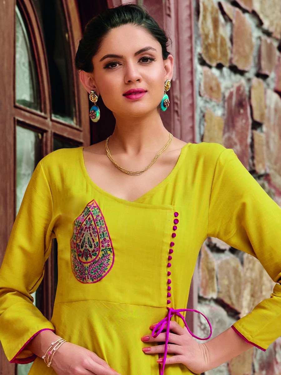 Surplice Neck design for kurti