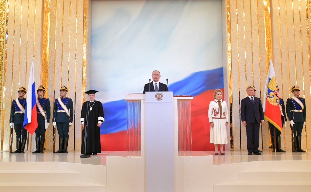 Putin sworn as the president of Russia