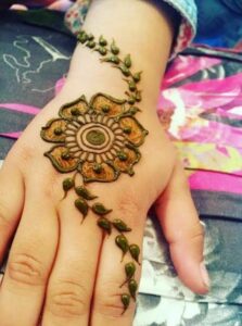 Single Flower Mehndi