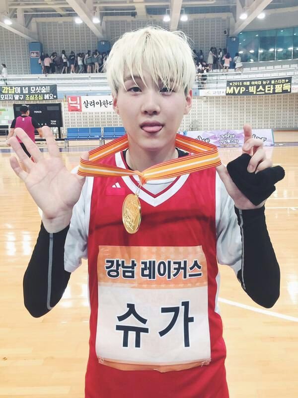 suga playing basketball