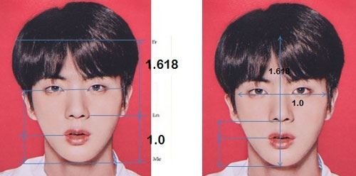 jin's perfect face ratio