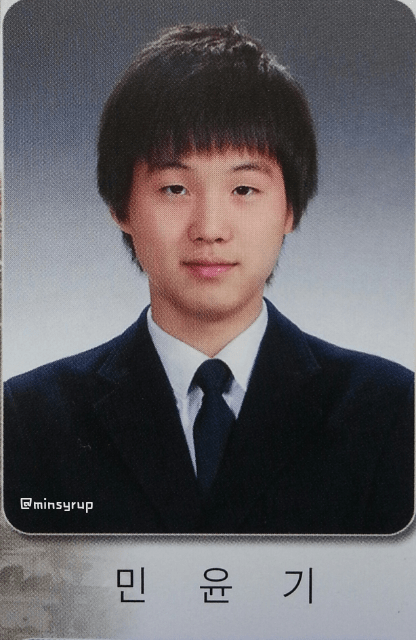 yoongi yearbook picture