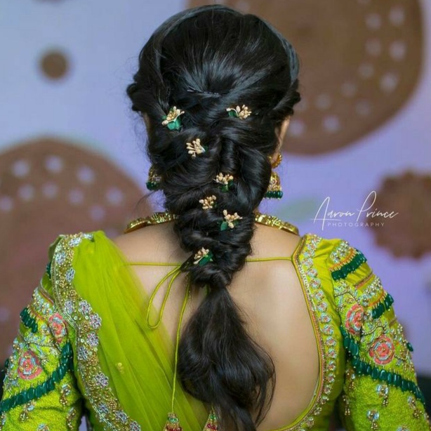 Braided Hairstyle with pins