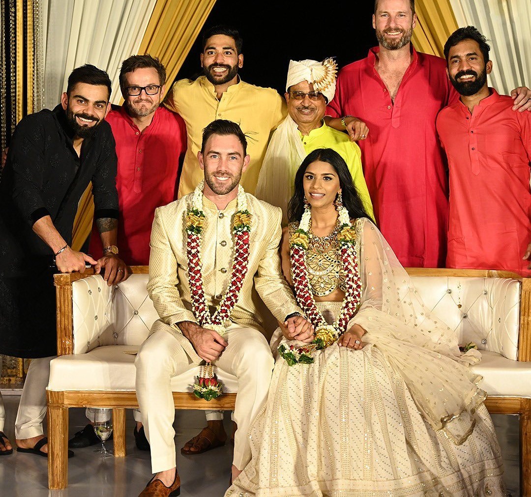 Virat Kohli in Maxwell's wedding