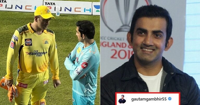 Gautam Gambhir Writes A Heartfelt Post For MS Dhoni And We Are Surprised