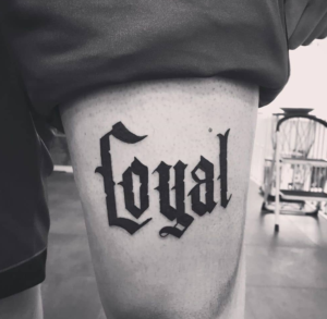 lettering tattoo