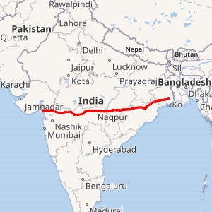 National highway 6 distance