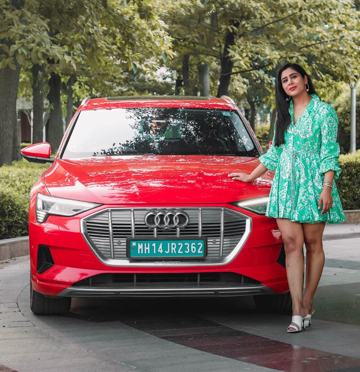 Ghazal Alagh with her Audi