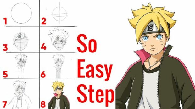 How to draw anime  step by step tutorials and pictures