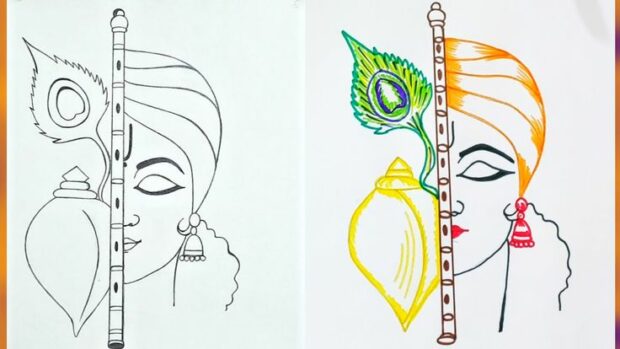 Krishna drawing - video Dailymotion-saigonsouth.com.vn