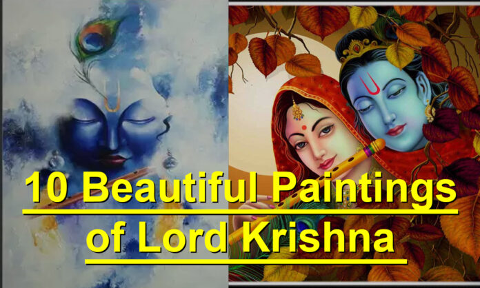 Beautiful paintings of lord krishna