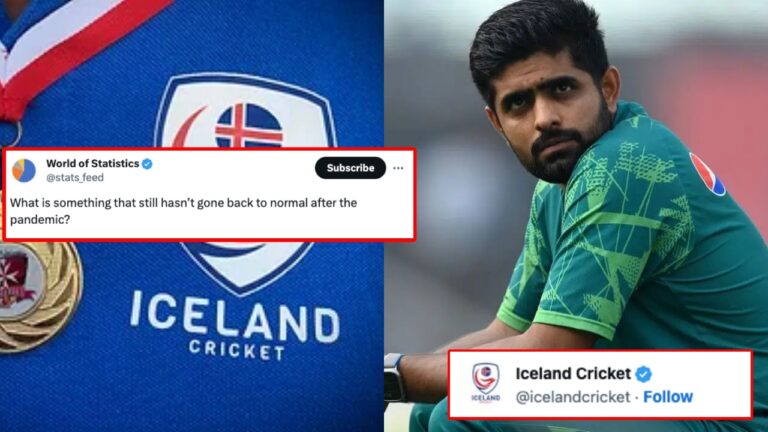 Iceland cricket takes a sarcastic Dig at Babar’s Batting Average
