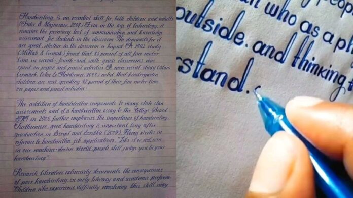 Meet The Girl who has won awards for World's Most Beautiful Handwriting