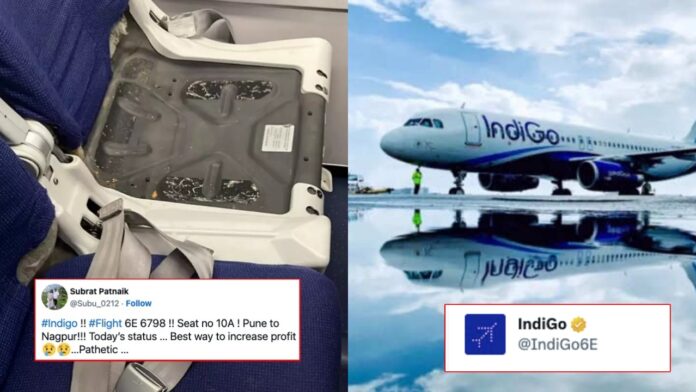 IndiGo gives weird reply after a passenger complaints about cushion less seat
