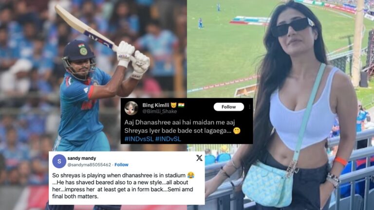 Dhanashree was shown on Screen After Shreyas Hits a Six