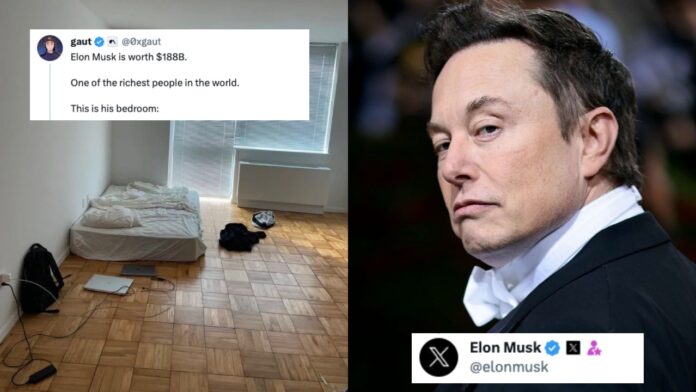 Elon Musk savage reply to his bedroom pic shared by a User