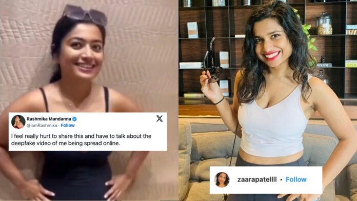 Zara Patel reacts to her involvement in Rashmika's deepfake video