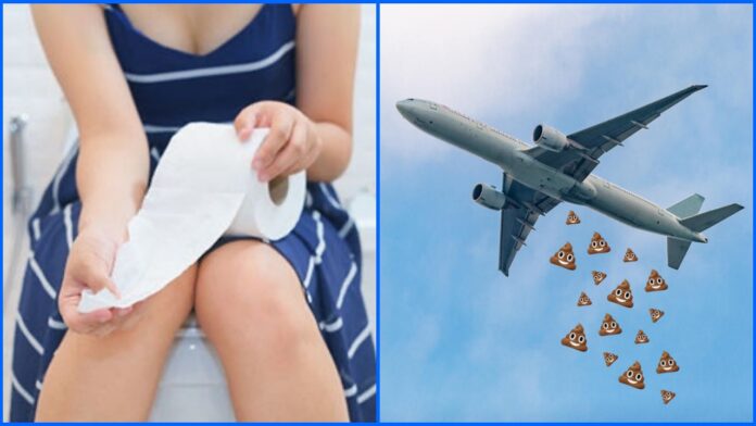 Ever wondered where your poop goes from the plane?