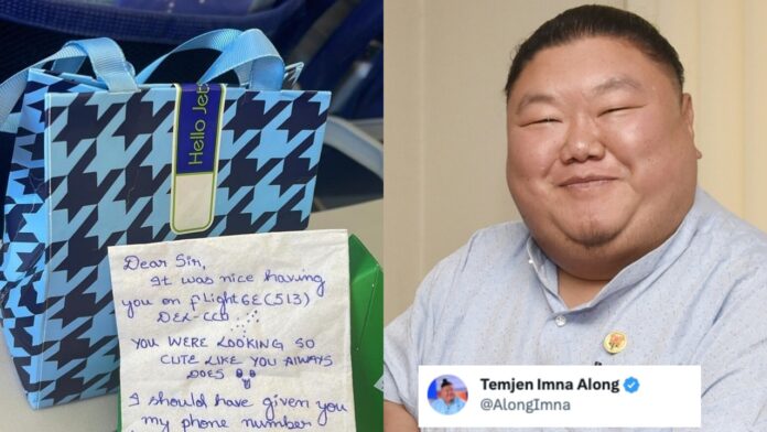 Temjen Imna Tweets Goes Viral After Indigo Air hostess Leaves Cute Note For him