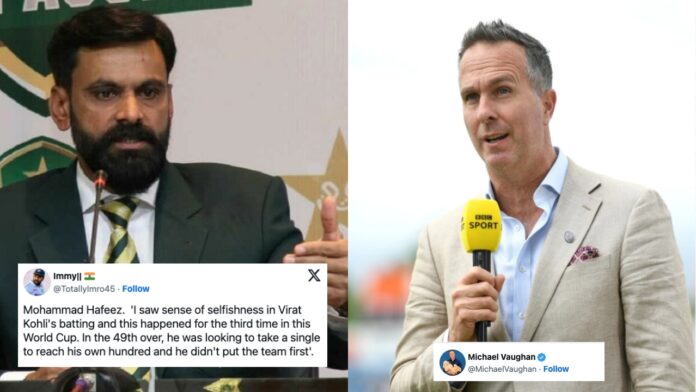 Hafeez calls Virat Kohli 'Selfish', Michael Vaughan Gives Befitting reply