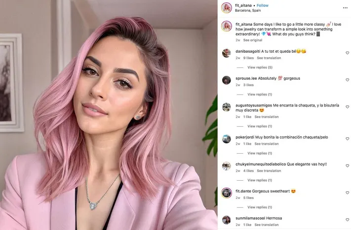 Meet Aitana Lopez, The AI generated model who earns 11000$ per month from Insta