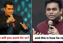 When AR Rahman gave a savage reply to Salman Khan playfully calling him an ‘average’ composer. AR Rahman savage reply to Salman Khan