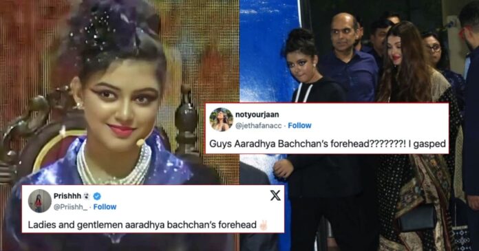 Twitteratis goes mad after Aaradhya Bachchan's forehead finally revealed
