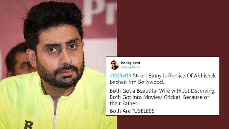 Abhishek Bachchan Gave A Smart Reply To A Troll Who Called Him And Stuart Binny ‘Useless’.