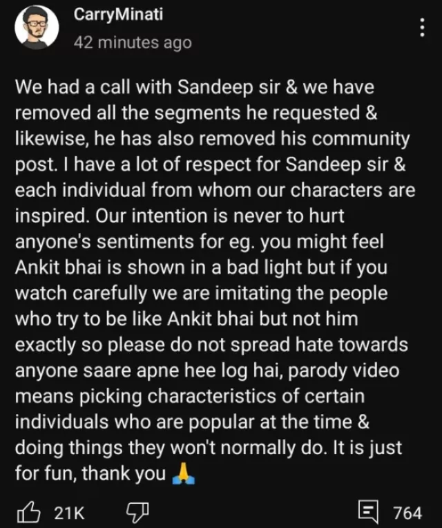 Vivek Bindra responds to Sandeep's claim of getting threats by Him