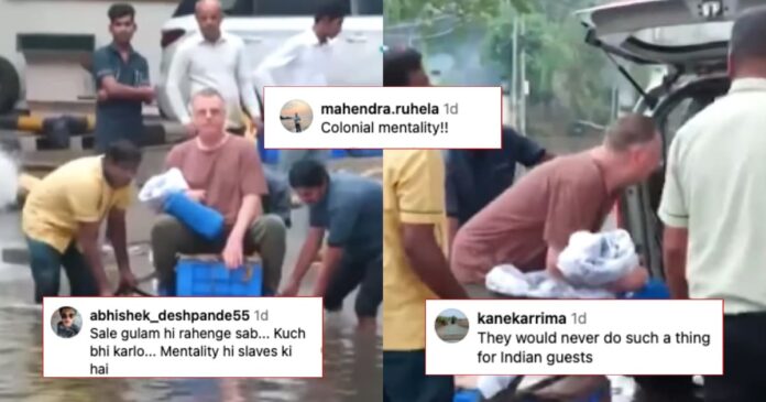 Chennai Flood : Video of Hotel staff dragging foreigner by hand to his car sparks outrage