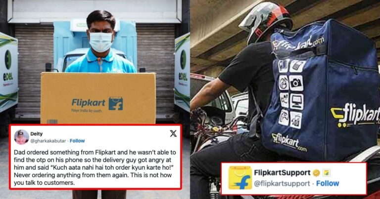 Flipkart responds when a woman complaint of delivery agent for yelling at her father