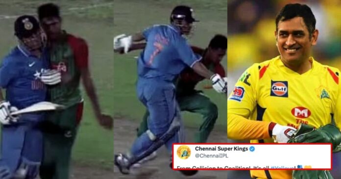 CSK welcomes Mustafizur with a gentle reminder of awful collision with Dhoni