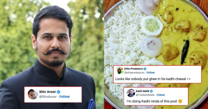 Journalist insults 'Kadhi Chawal', Netizens deep fries him