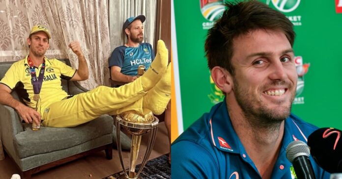 Mitchell Marsh finally breaks silence over his viral Photo of resting feet on WC Trophy