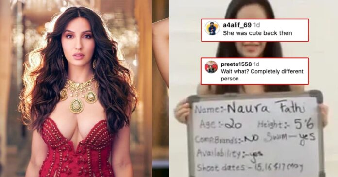 Nora Fatehi looks totally different in her first Audition, Watch video