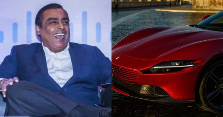 Mukesh Ambani welcomes new Ferrari Roma at Antilia & the Price is…